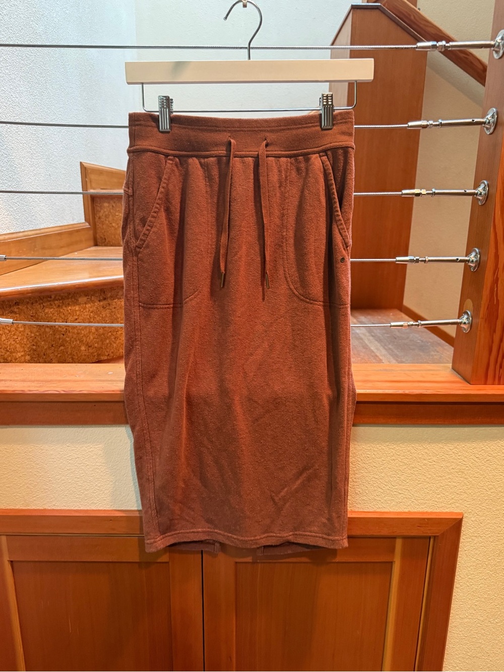 prAna Cozy Up Midi Skirt - Roux Heather Rust - Size XS